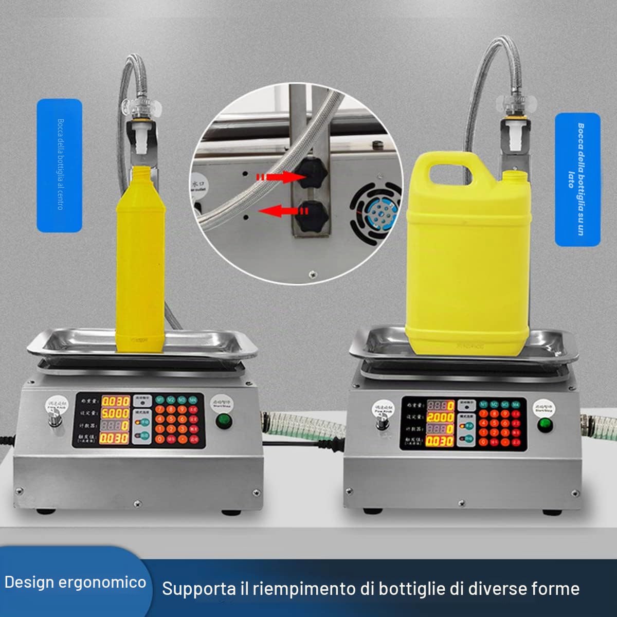 BLANKX Riempitrice Liquida ​per Liquidi Viscosi da 50-10000ML, Riempitrice Liquida ​per Liquidi A Grande Portata di Pesatura Automatica, per Olio Commestibile, Detersivi