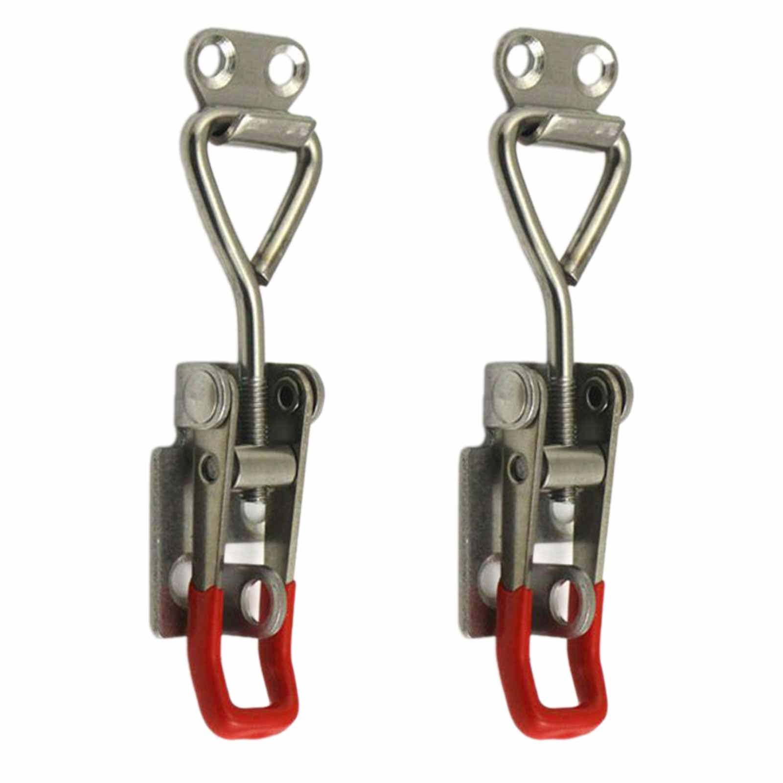 2PCS Adjustable Toggle Clamp, 102mm Toggle Latch Lockable, Stainless Steel Toggle Clamp for Box Drawer Cabinet
