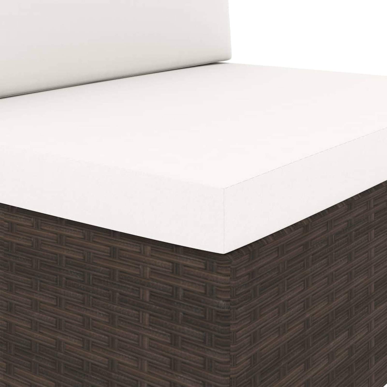 Gecheer Set Divani Modulari da Giardino per Esterno 2 Posti in Polyrattan Marrone,Divano 2 Posti da Giardino Esterno,Salotto da Giardino,da Esterno,Divano Modulare,Divano in Polyrattan