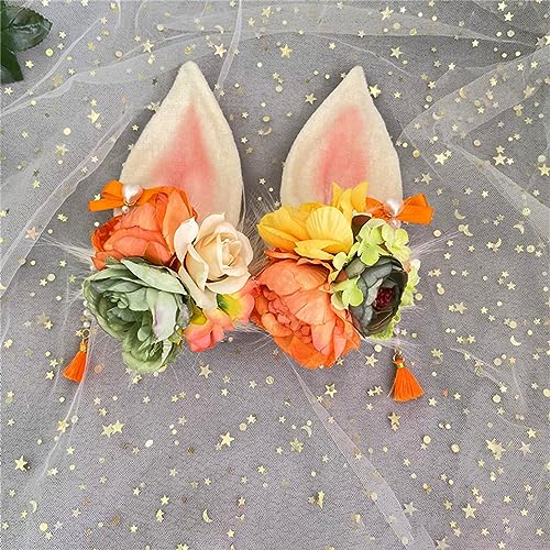 Coiffe à fleurs avec pinces intégrées pour un maintien parfait