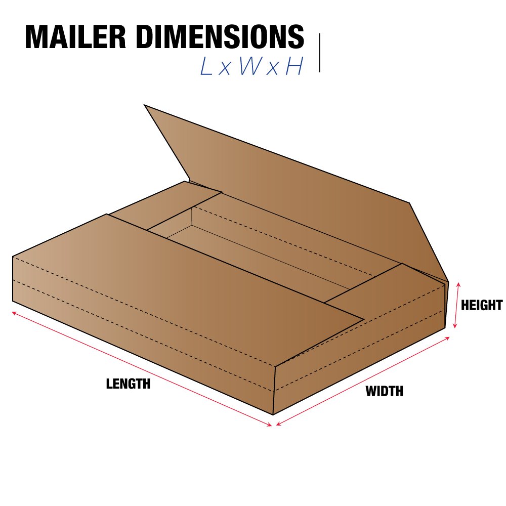 tape logic tlm1291k easy-fold mailers, 12 1/8" x 9 1/8" x 1", kraft (pack of 50) 12 1/8" x 9 1/8" x 1" kraft