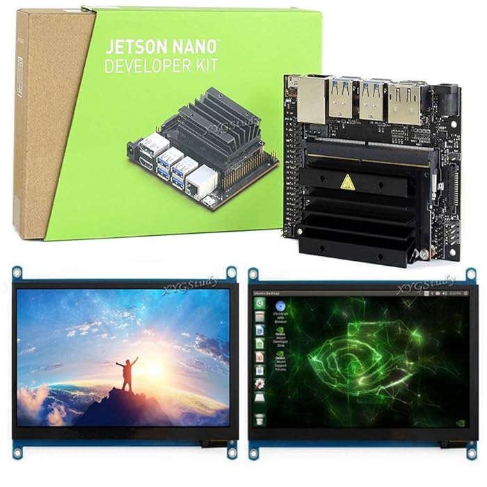 Buy XYGStudy Small AI Powerful Computer NVIDIA Jetson Nano Developer Kit with 7 inch HDMI LCD (H