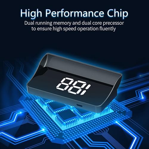 Miniatura 9 de ihreesy HUD - Pantalla frontal para automóvil, velocímetro digital universal, medidor inteligente, velocímetro, GPS, medidor de velocidad digital,