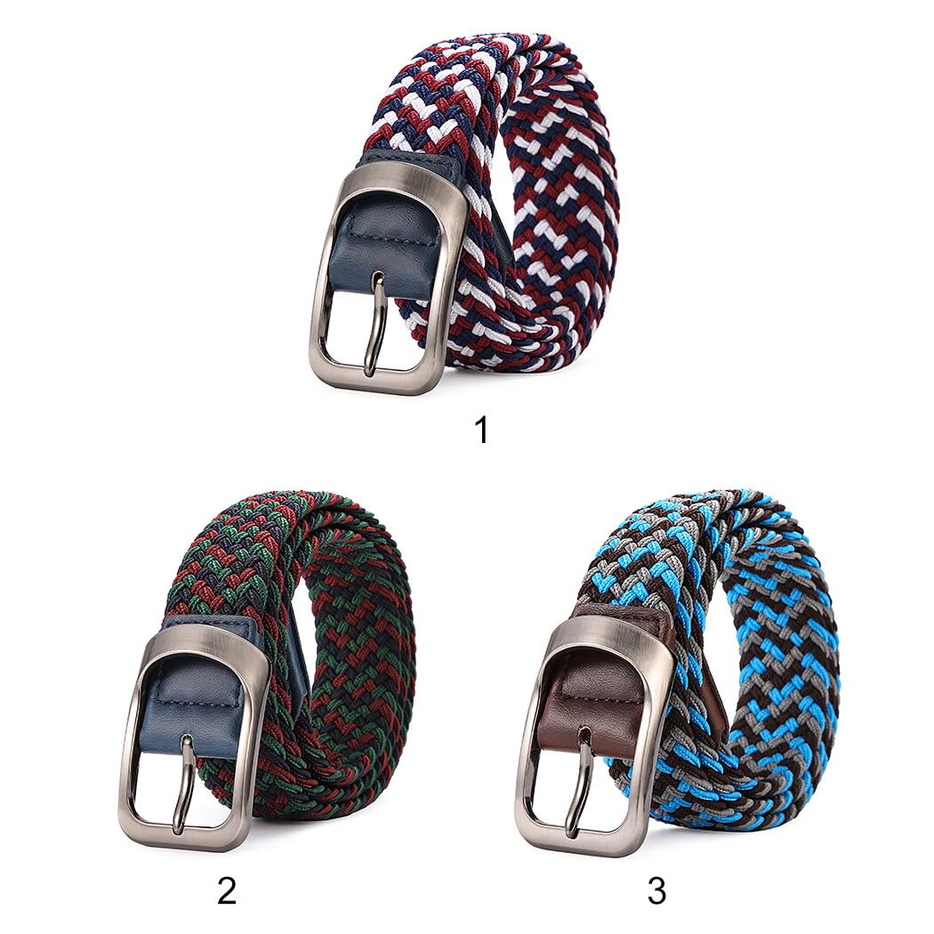 Cinturones, Cinturones Elásticos for Hombres, Cinturones de Golf for Hombres, Cinturón Elástico Trenzado Ajustable for Hombres y Mujeres - Pretina Ancha con Cuero Sintético y Aleación, Cinturón de Mod