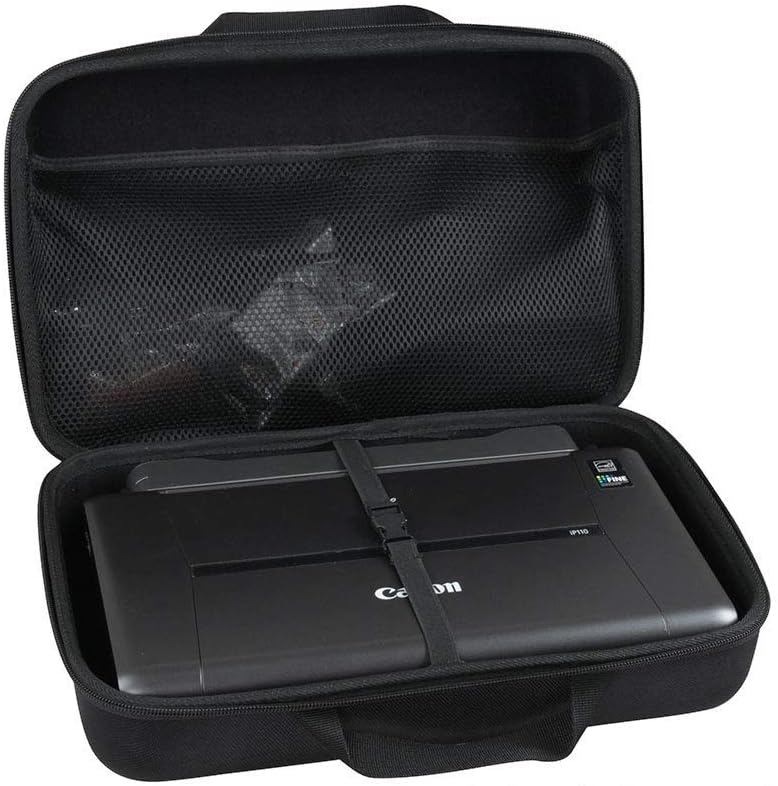 TOP оƒƒERS Hermitshell Hard Travel Case for Canon PIXMA TR150 / iP110 Wireless Mobile Printer (Case for Canon TR150 / iP110 + Battery)
