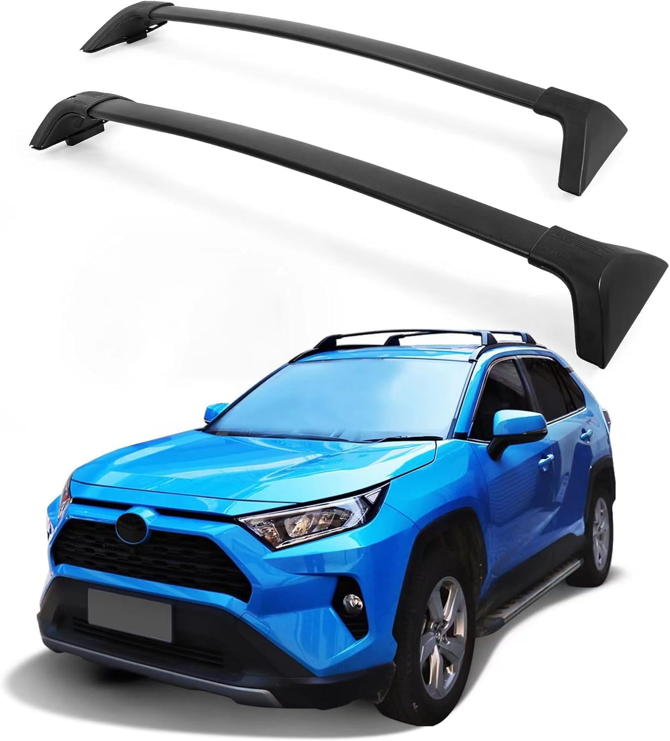 Barras de Techo, Baca Coche para To-yota RAV4 2020-2023, Portaequipajes de Coche Aleación de Aluminio 200KG de Capacidad de Carga, Negro