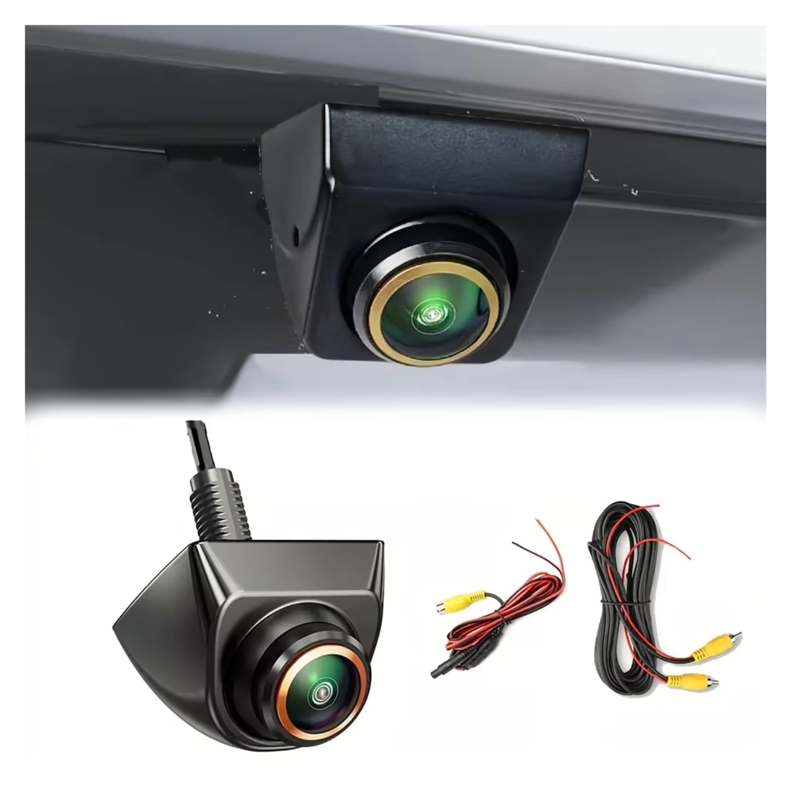 Cámara Visión Delantera Trasera AHD Gran Angular Lente HD Nítida AHD/CVBS Imagen Espejo Interruptor Línea Guía Estacionamiento Reversa Cámara Visión Trasera