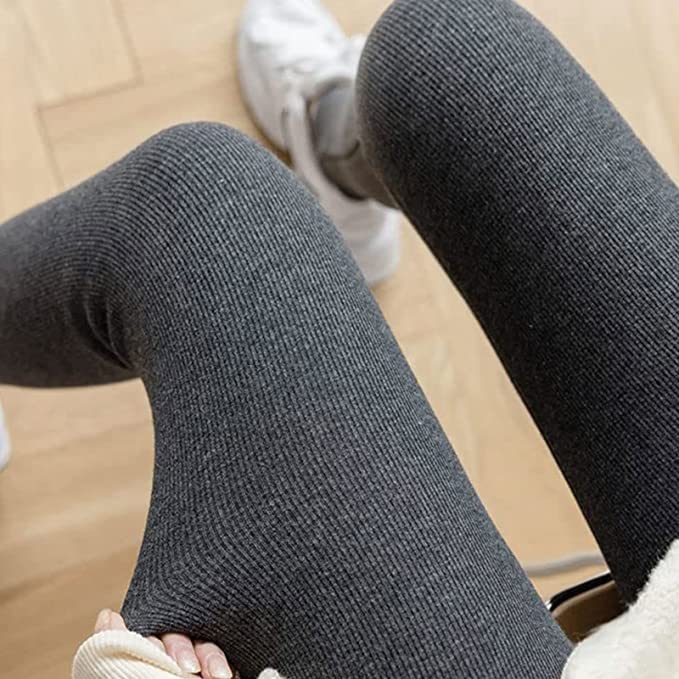 Legginsy Z Podszewką Damskie Zimowe, Legginsy Termiczne Dla Kobiet Z Wysokim Stanem Ciepłe Podszyte Polarem Spodnie Do Joggingu Spodnie Dresowe Nastoletnie Dziewczęta Długie Sportowe Bawełniane