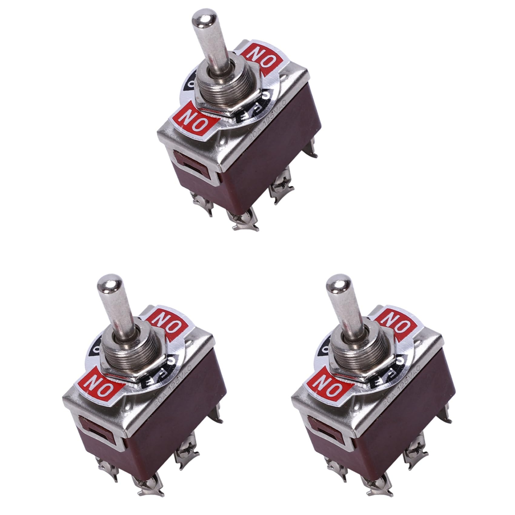 Jnchdghwa As Shown 3X Ac 250V/15A 125V/20A On/Off/On 3 Position Dpdt Momentary Toggle Switch