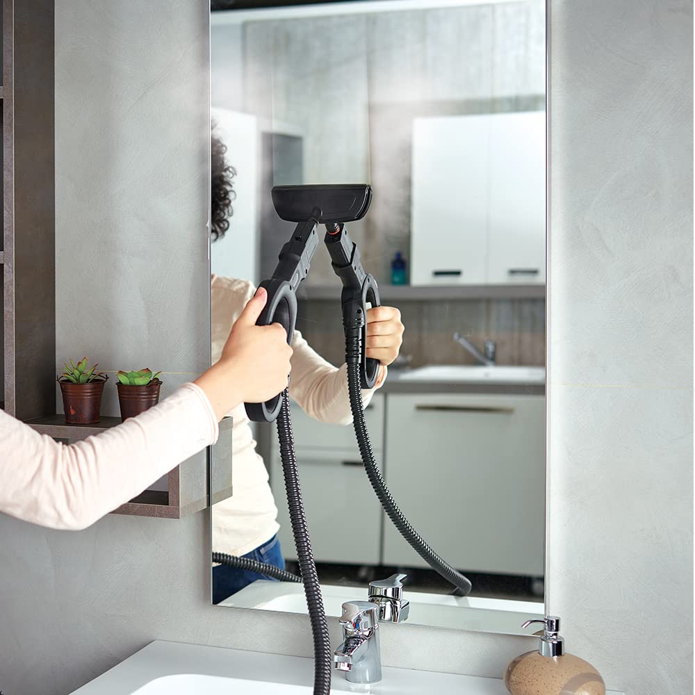 Polti Vaporetto Smart 100_T Steam Cleaner, nieograniczona autonomia, 4 barowa myjka wysokociśnieniowa, zabija 99,99% wirusów, zarazków i bakterii, 9 akcesoriów, biały/turkusowy
