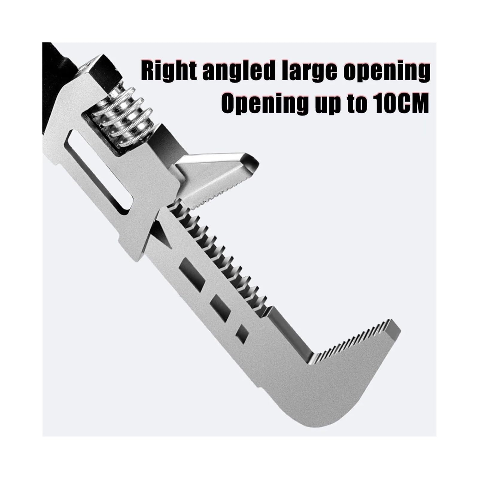 Llave inglesa tipo F de 10", 12" y 15" con ángulo recto apertura mordaza amplia, ajustable, ideal for reparaciones automóviles, construcción el hogar(C)