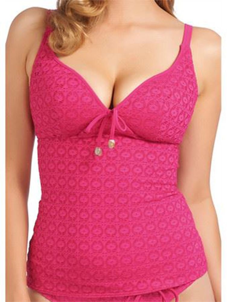 Freya 3906 Spirit Soft Cup Non Wired Plunge Tankini Top Hot Pink Pink 32E
