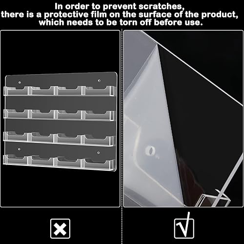Miniatura 4 de Soporte para tarjetas de visita de acrílico para montaje en pared, estante de exhibición de calcomanías transparentes, múltiples soportes para
