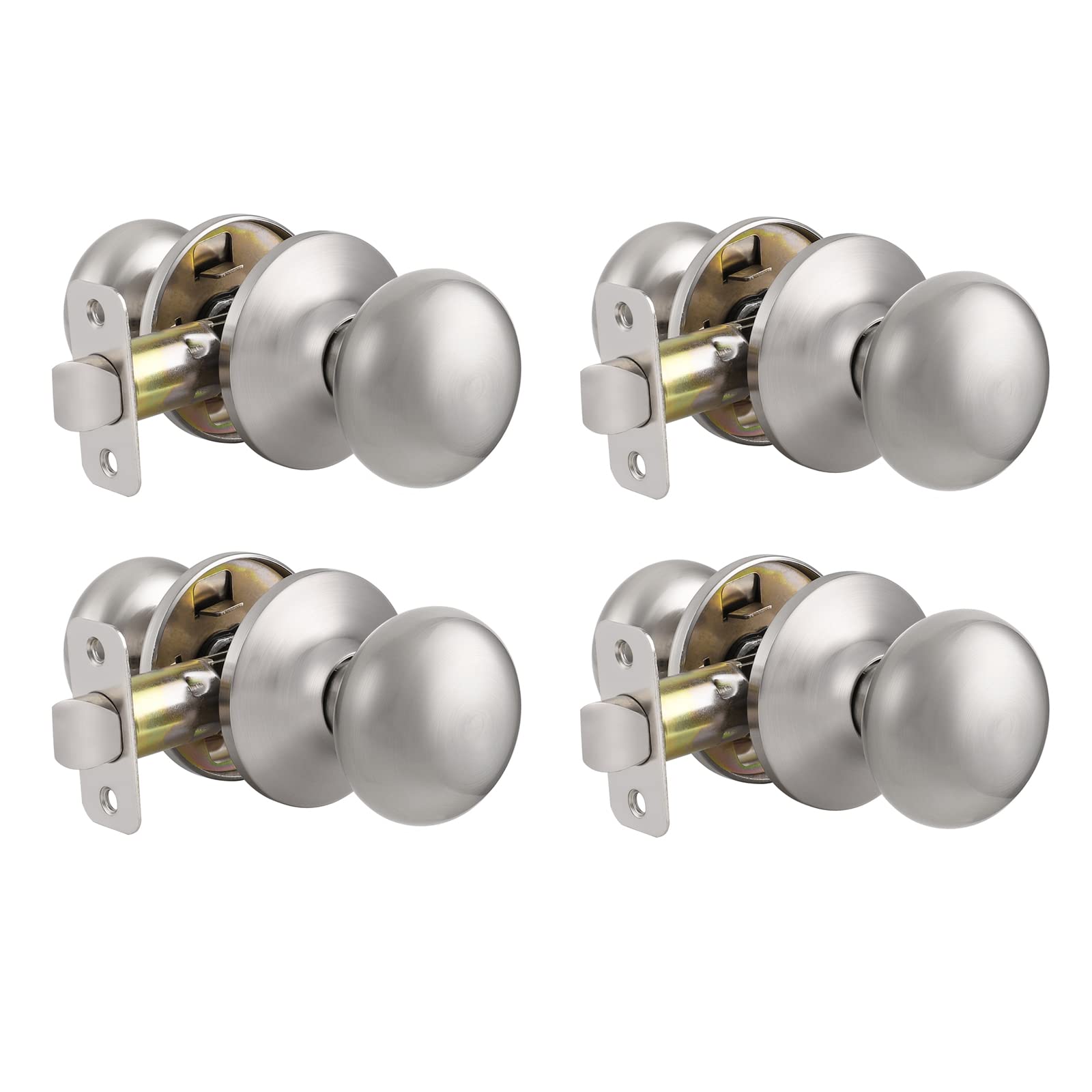 Brushed Nickel Door Knobs - Stainless Steel Interior Passage Knobs -20 Brushed Nickel Door Knobs - Stainless Steel Interior Passage Knobs -20