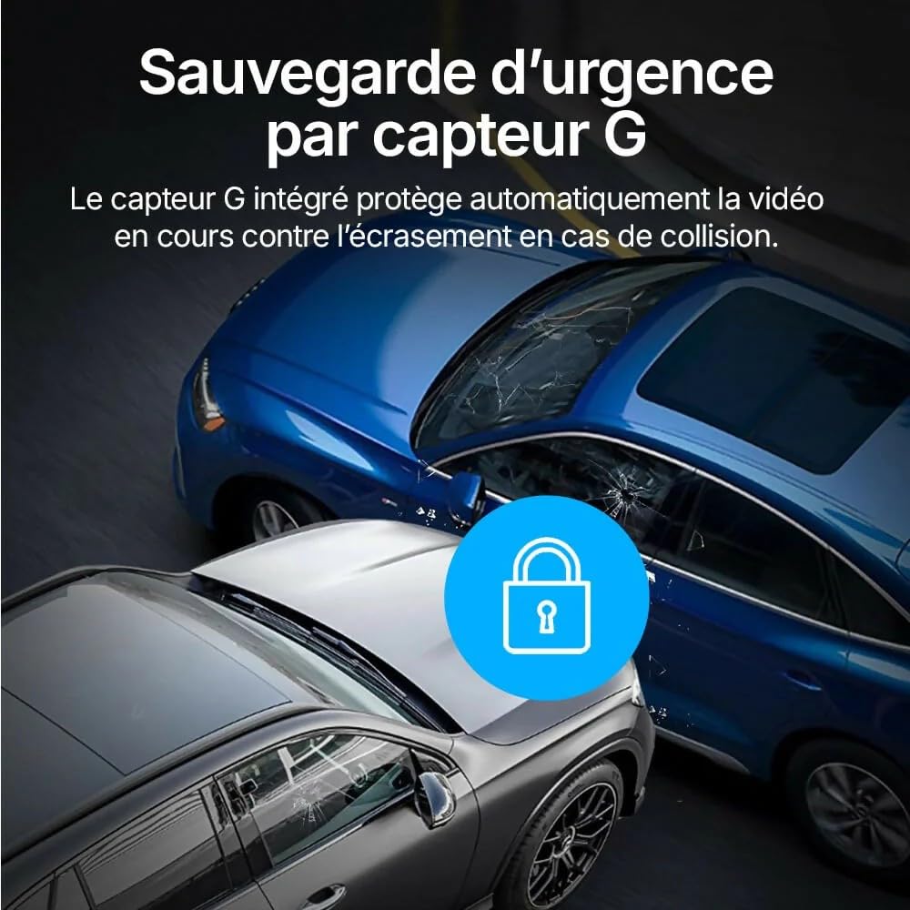 Oryzom Dashcam 4K Pro – Enregistrement Ultra HD avec caméras Avant/arrière, Vision Nocturne et Surveillance 24h/24(Câble abaisseur 1080P+ACC)
