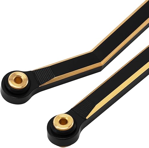 Miniatura 6 de INJORA Juego de 4 eslabones delanteros de alta holgura, eslabones de latón pesado de 1.31 oz para SCX24 C10 JLU Bronco Base Camp 4Runner Axial 1/24