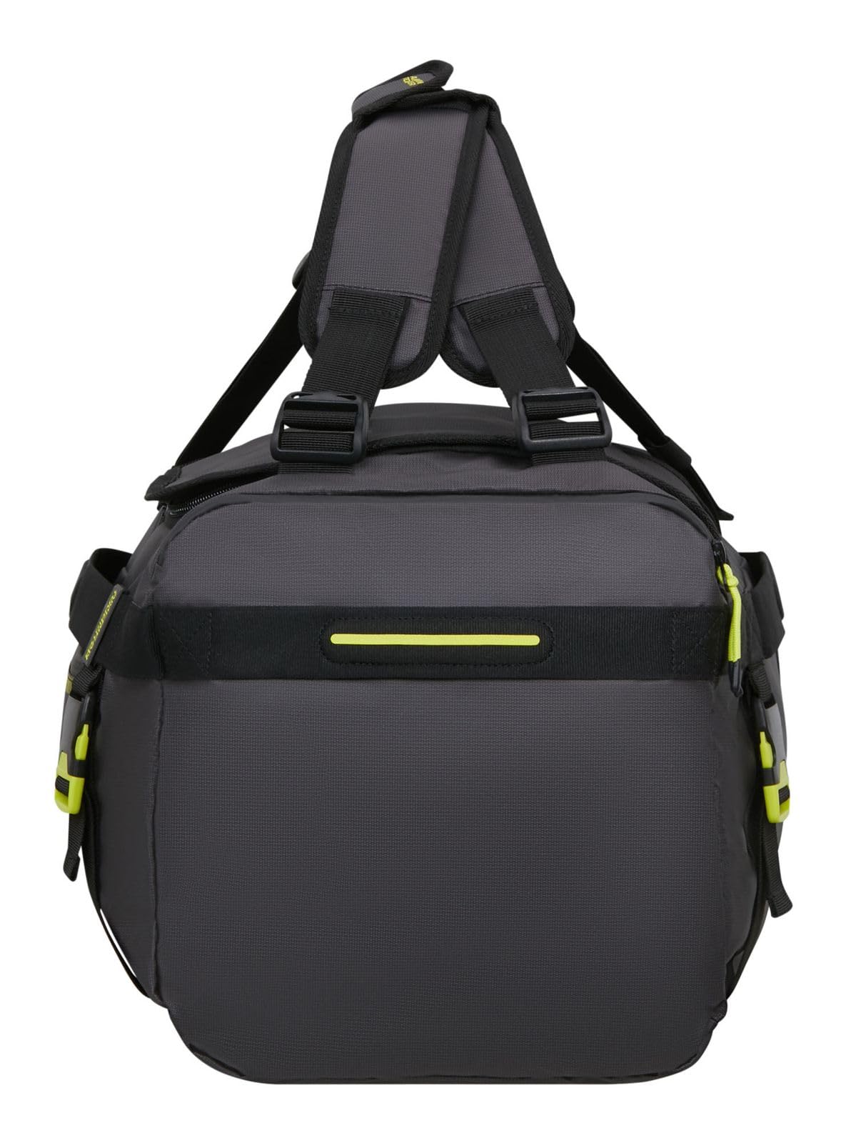 American Tourister Torba podróżna plecak Urban Track Duffle/Backpack Coated 60L Black/Lime czarny