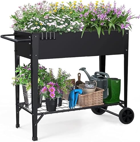 Highpro Raised Garden Bed with Wheels and Legs for Outdoor