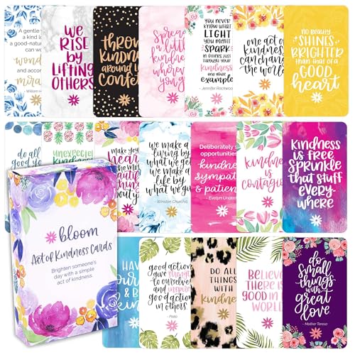bloom daily planners Act of Kindness Deck - Set of 30 Mini Encouragement Cards with Positive Quotes - Small 2” x 3.5" Cards - Assorted Designs - image 1