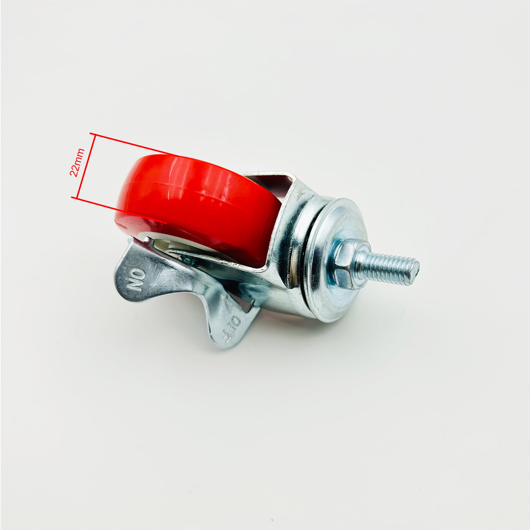 Ruedas Giratorias de PU con Freno 360° Ø 50mm IC4214A Paquete de 4 para Muebles Armarios