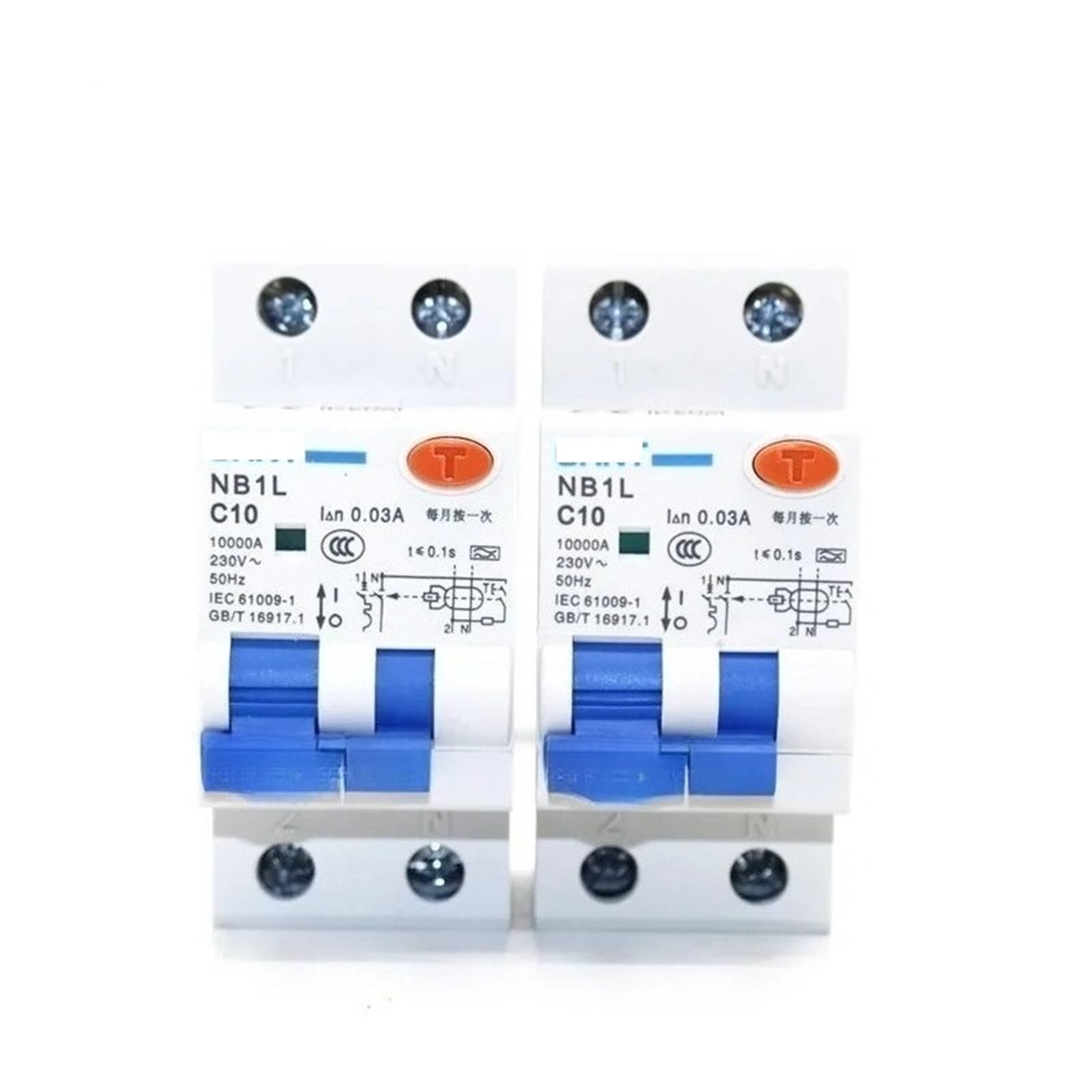 NB1L RCBO typ A 6A 10A 16A 32A 40A 30MA wyłącznik różnicowoprądowy z zabezpieczeniem nadprądowym, magnetyczny (40A)
