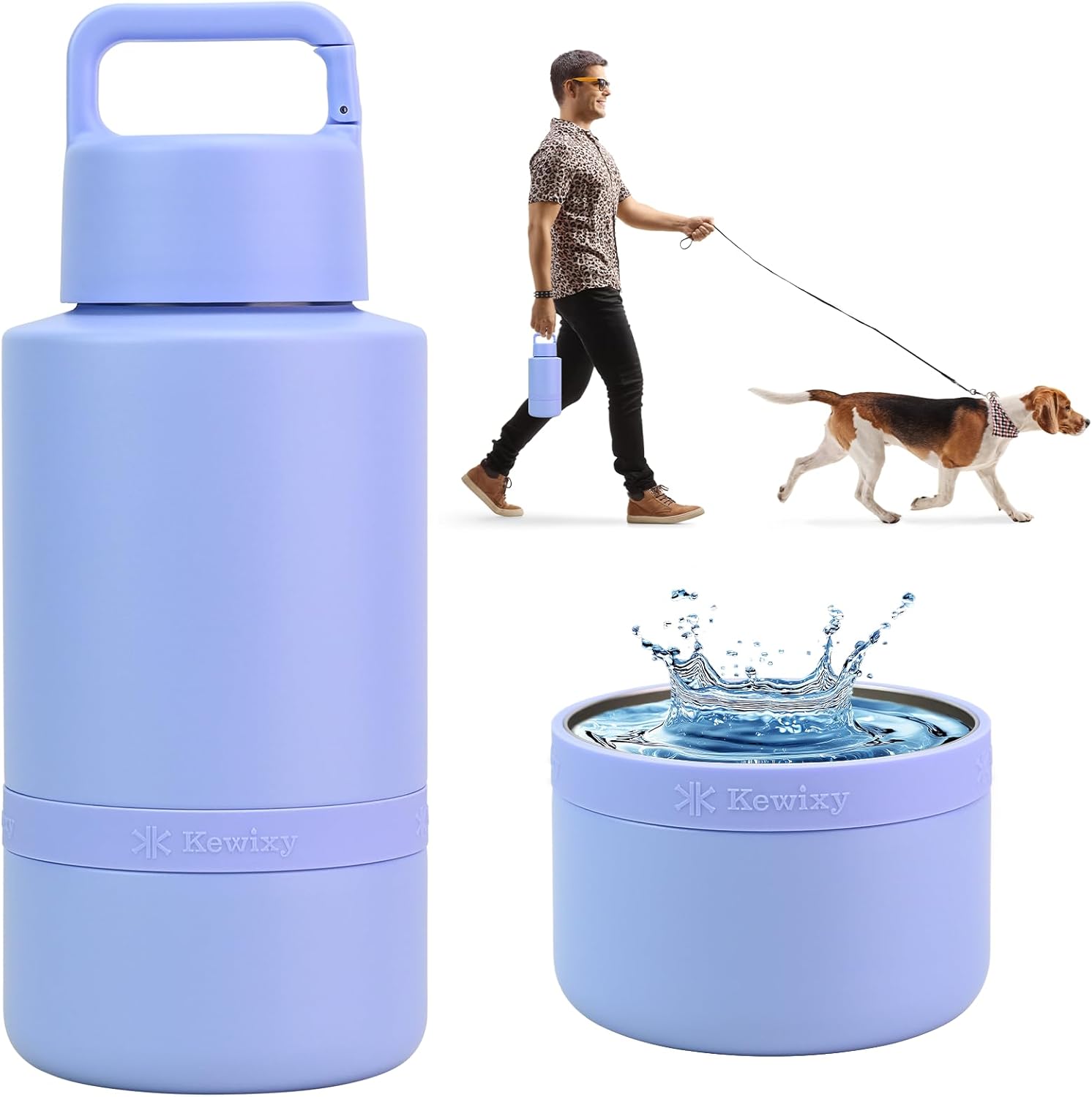 Portable Insulated Dog Water Bottle with Travel Bowl – Leak-Proof & Outdoor Accessory (Aurora Blue) Portable Insulated Dog Water Bottle with Travel Bowl – Leak-Proof & Outdoor Accessory (Aurora Blue)