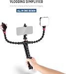 NEEWER T91 Flexible Tripod for iPhone, Mini Cellphone Tripod Stand for Vlog, 2 Magic Arms/Shutter/Phone Clamp/Action Camera Mount Compatible with GoPro Hero 12 Compatible with iPhone 15 14 Pro Max
