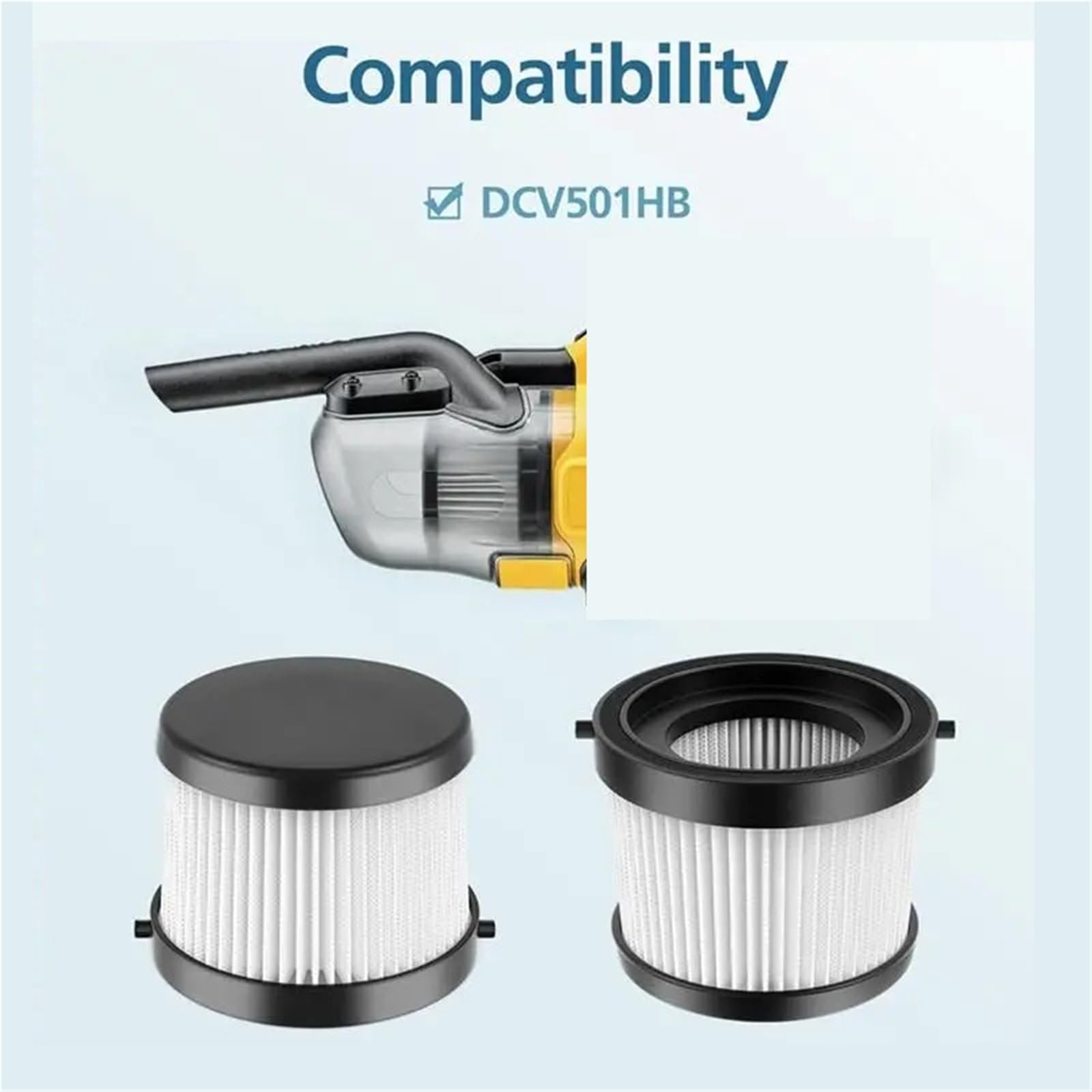 Kit De Filtro DCV5011H, Compatible Con DEWALT,DCV501HB 20V, Repuestos De Aspiradora De Mano Inalámbrica