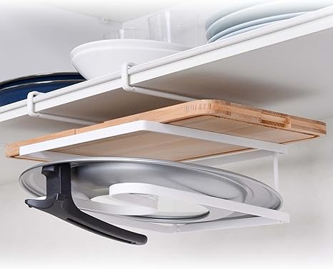 Amazon アーネスト まな板 鍋ふた 収納 吊り戸棚下ラック 棚に掛けるだけ デッドスペース活用 幅 奥行24 5 高さ15 5 吊戸棚下収納ラック まな板 鍋フタ 大手飲食店愛用ブランド マットホワイト A 水切りラック オンライン通販