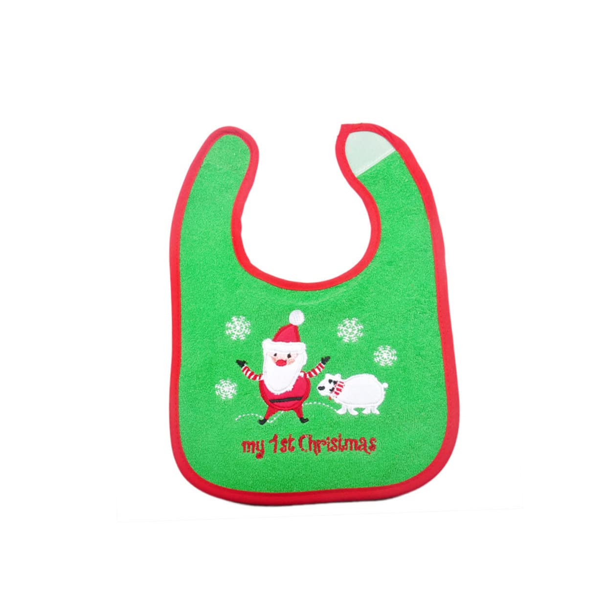 TOYANDONA 9piezas Baberos Para Bebés Diseño De Papá Noel Baberos Impermeables Para Alimentación y Dentición Pocket Recolector De Comida Estilo Aleatorio
