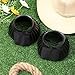 Abbylike Bell Boots for Horses 1 Pair/2 Pair Available, Protect Against Hoof Impact Trauma, Rubber Bell Boots Horse Care for Turnout, No Rub Design Wrap Hook and Loop(XXL,Black,1 Pair)