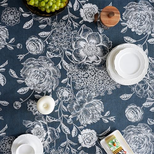 Nappe multifonction en polyester robuste imprimé floral pour table de terrasse extérieure - 7