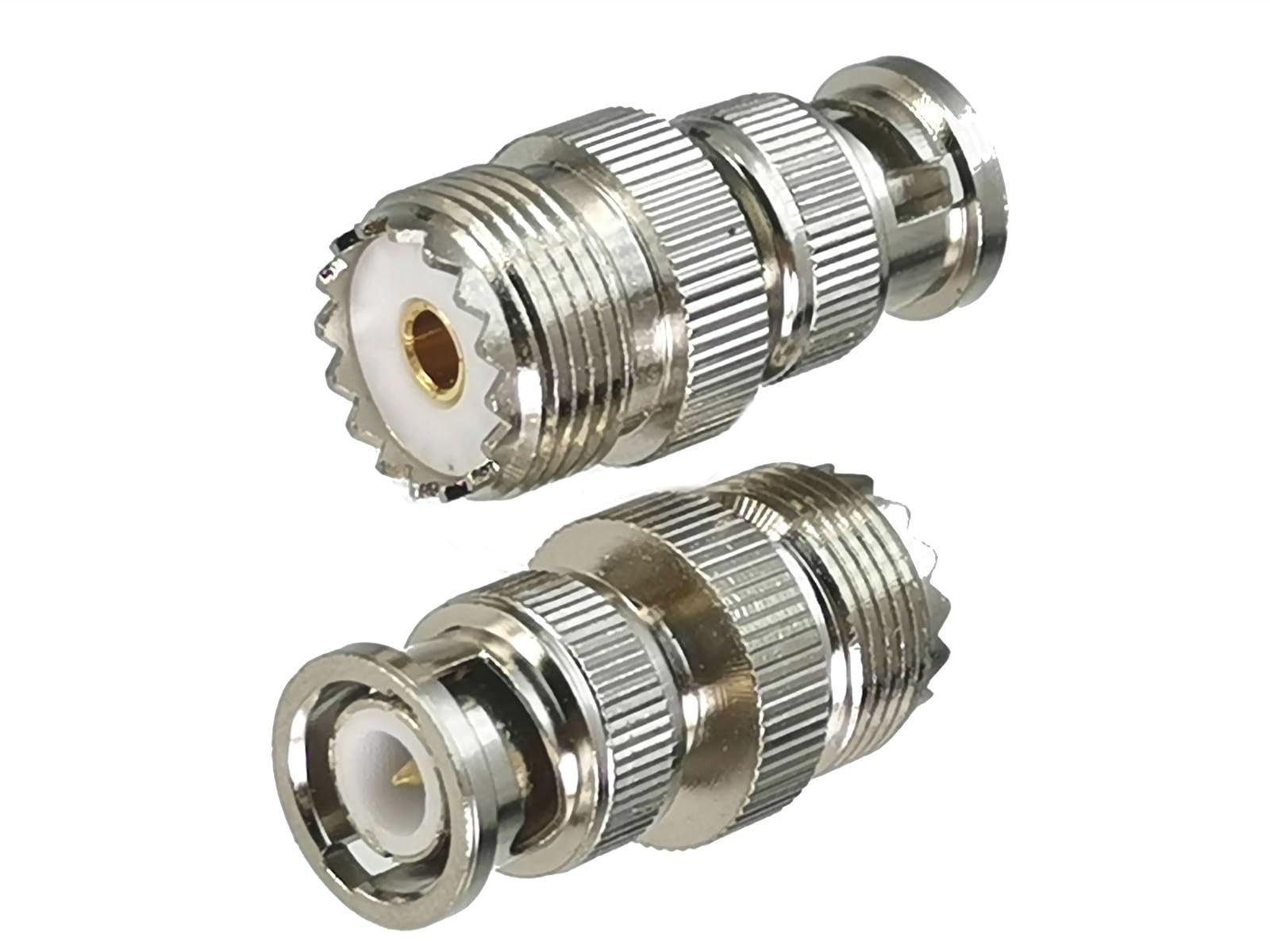 Conector BNC macho a UHF hembra SO239, adaptador coaxial RF recto para cable de radio, 10 piezas