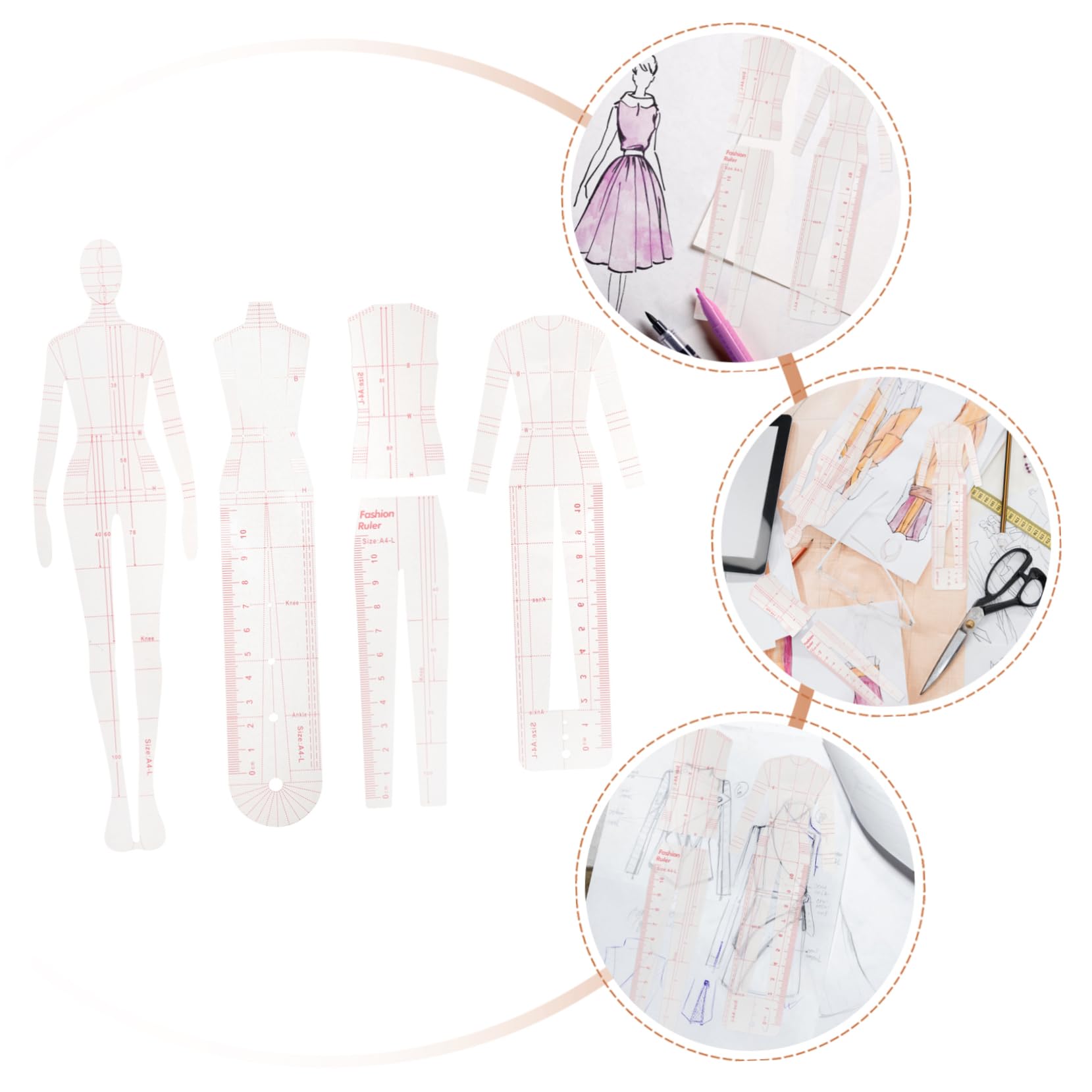 Lurrose 25 Pezzi Patchwork Righello Quilting Righelli Abbigliamento Quilting Modello Righello Modelli Per Cucire Cucito Umanoidi Modelli Abbigliamento Lavorazione Righelli Modelli