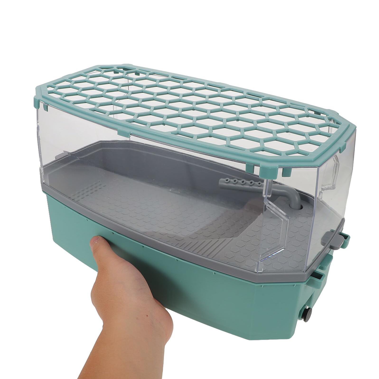 Toddmomy Terrarium pour Tortues avec Plateforme de Repos Petit Aquarium pour Tortues Eau Douce et Reptiles Conception Anti-évasion pour Habitat Sécurisé