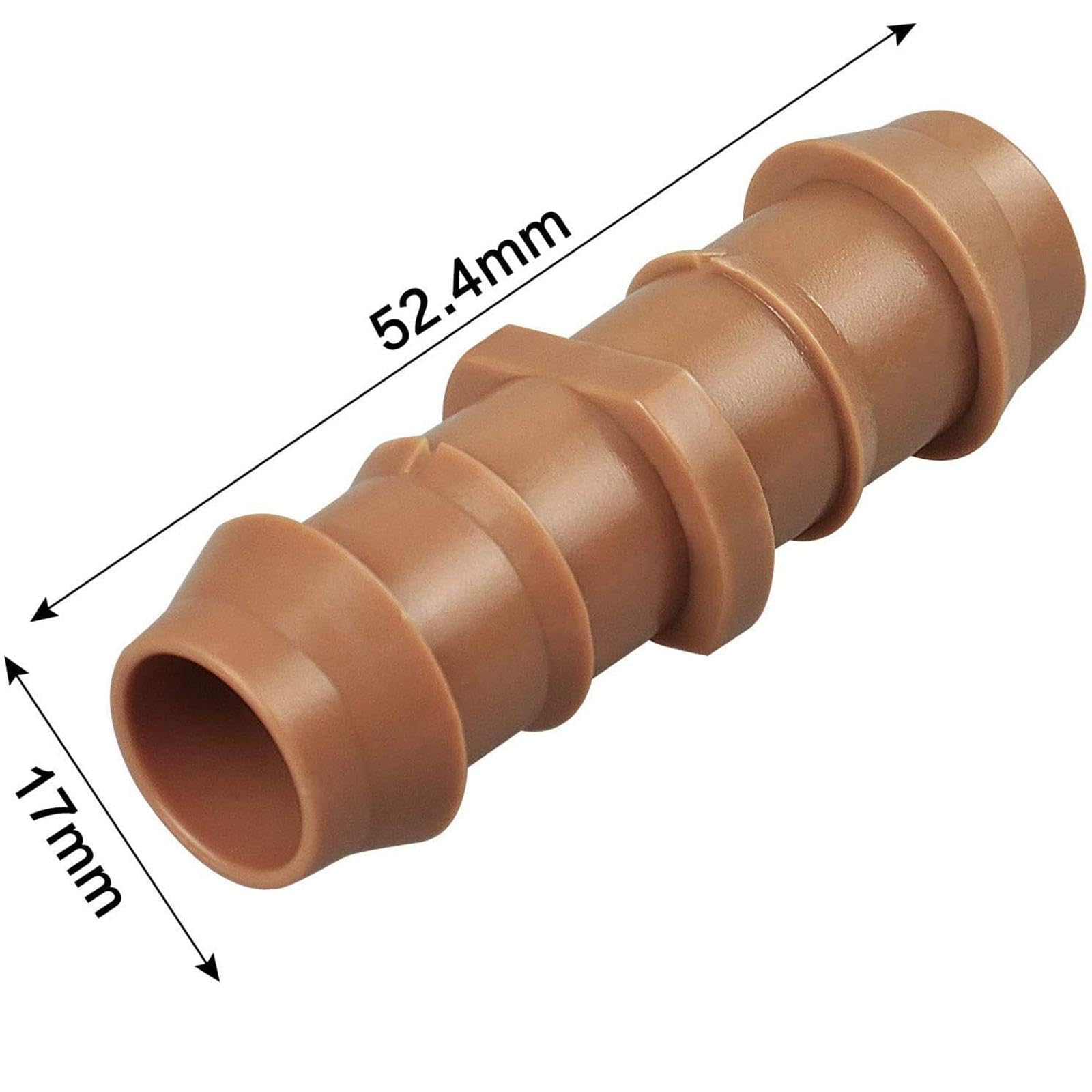 TopHomer 50 Pcs Drip Irrigation Barbed Coupling 1/2 Inch Drip Irrigation Fittings Parts Barbed Coupling Connectors for Garden, Greenhouse, Flower Bed, Patio and Agricultural Watering