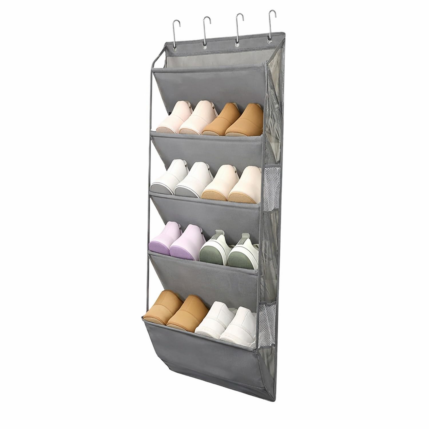 SHIVANTARA Over The Door Shoe Organizer | Sturdy Hanging Door Shoe Rack for Closet, Bedroom & Clothing Storage