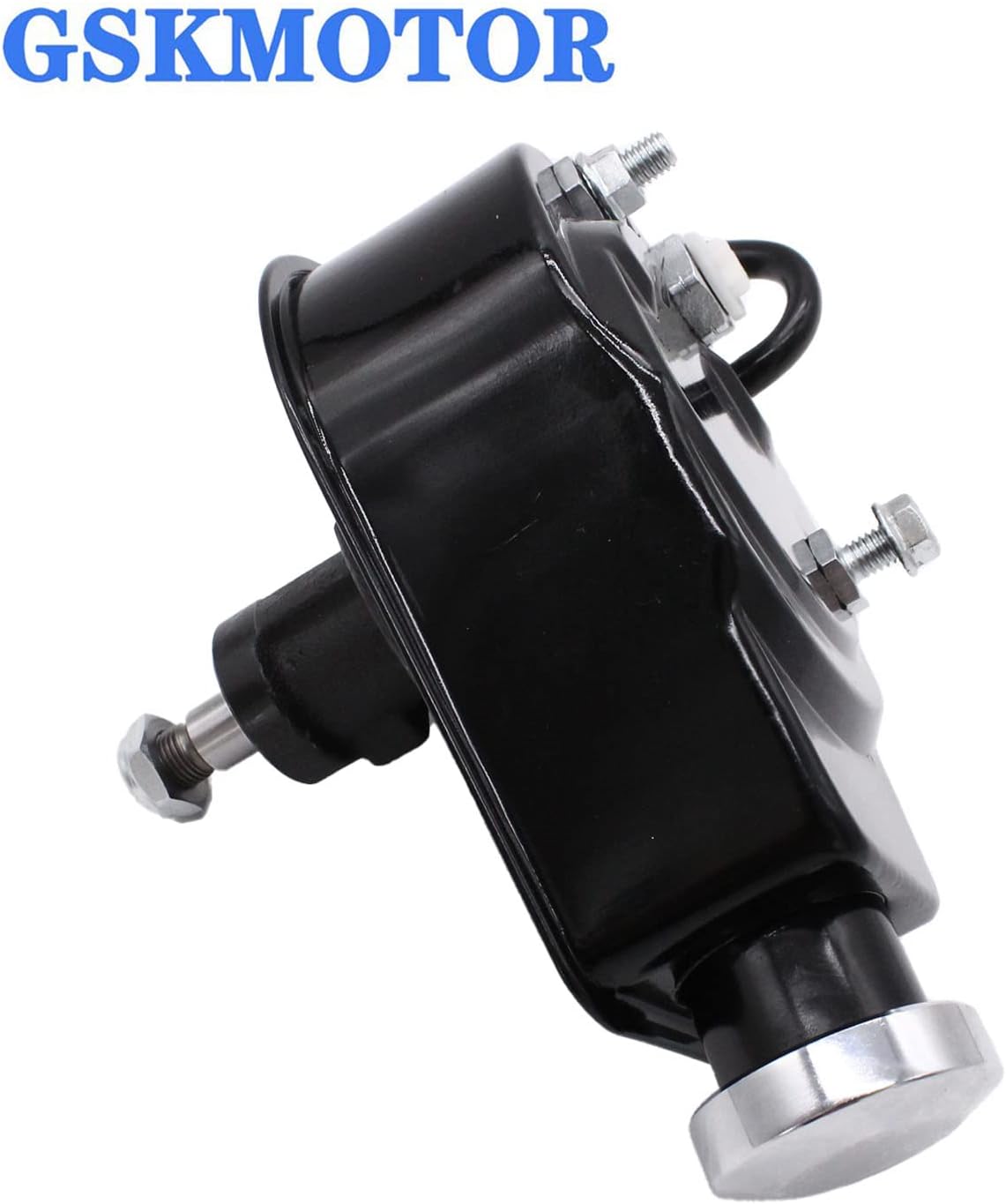 Black Saginaw Power Steering Pump Key Way A-Can Style Compatible with GM Vehicles GMC Chevrolet Chevy Buick Oldsmobile Pontiac Chrome
