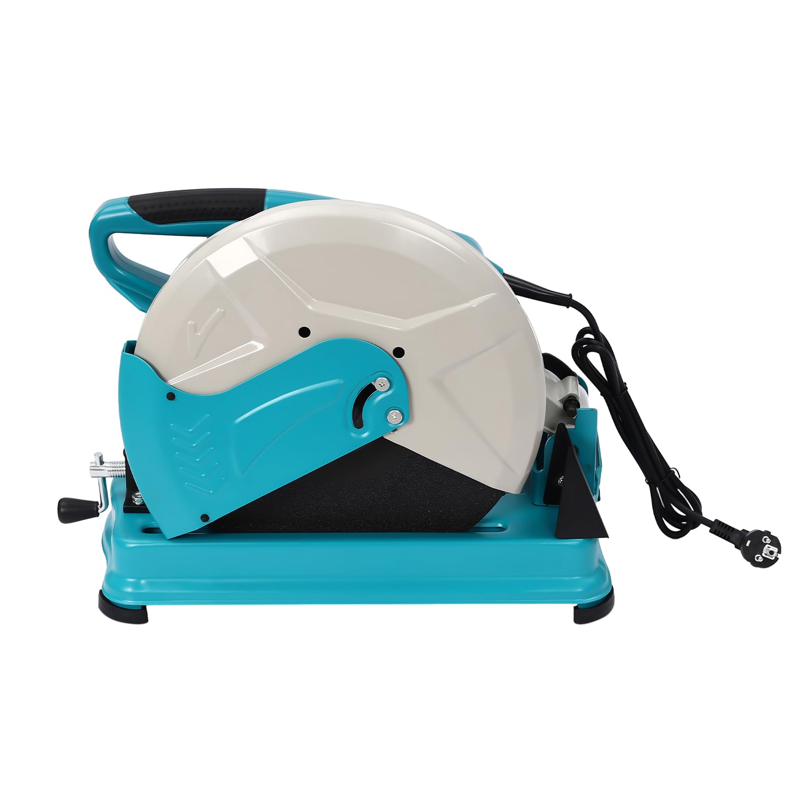 Scie à métaux 14" Scie radiale pour métal 2800 W Scie circulaire à froid 3800 tr/min Angle de coupe réglable et profondeur de coupe pliable pour couper le bois, le fer d'angle et l'acier
