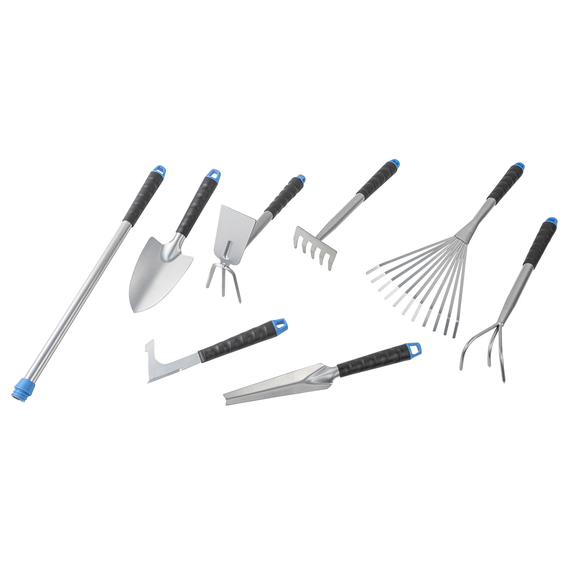 Bambelaa! Set di attrezzi da giardino, 8 pezzi, paletta per fiori, piccoli elettrodomestici, set da giardino, pala, rastrello, rastrello da giardino