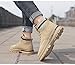 HoaloX Men's Winter Autumn Work Boots | Warm Durable Fashion Casual Shoes with Insulated Lining & Slip-Resistant Outsole (khaki,7.5)