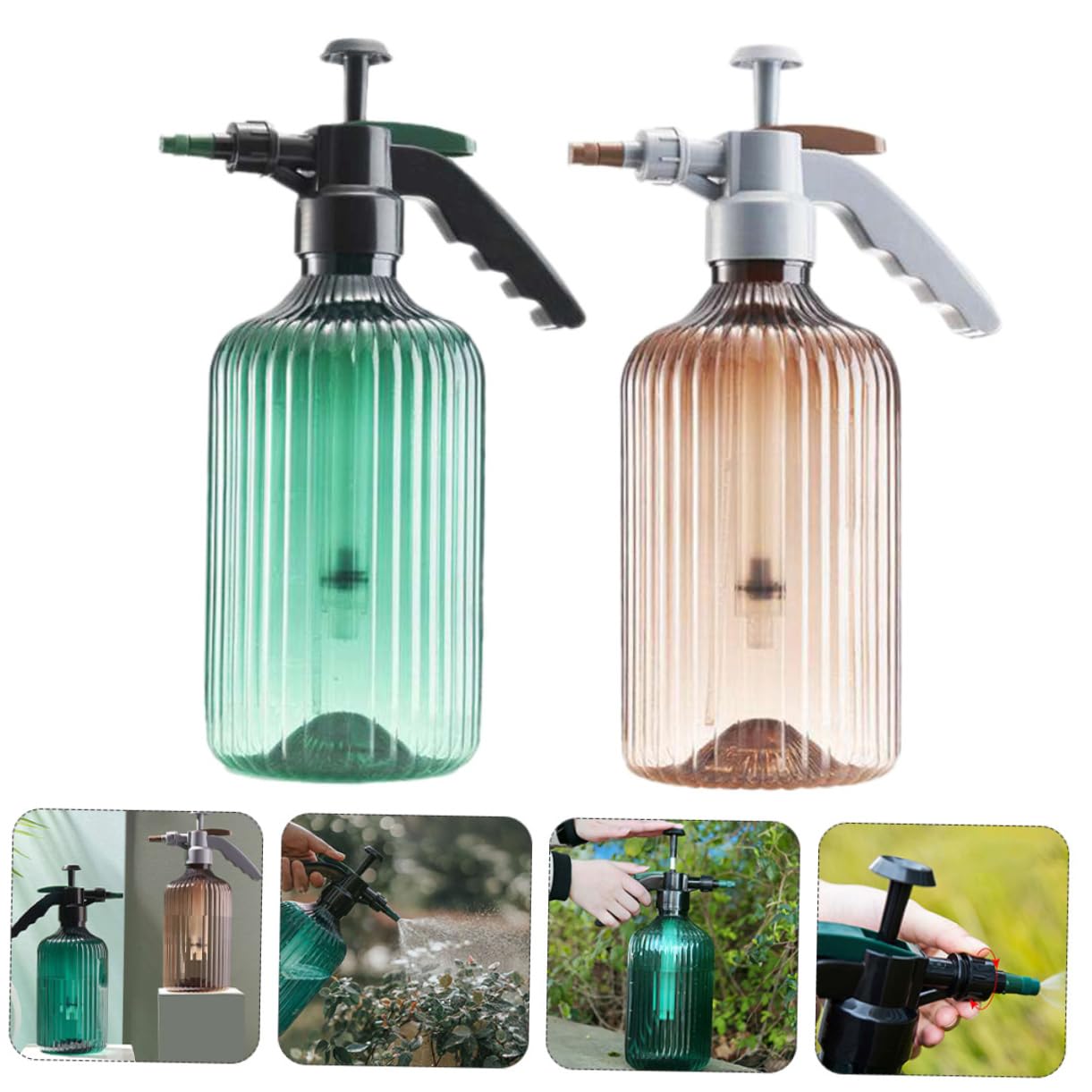 VICASKY 2 flaconi spray per piante facile irrigazione dei fiori, ergonomici, compatti per giardinaggio e cura delle piante e robusti