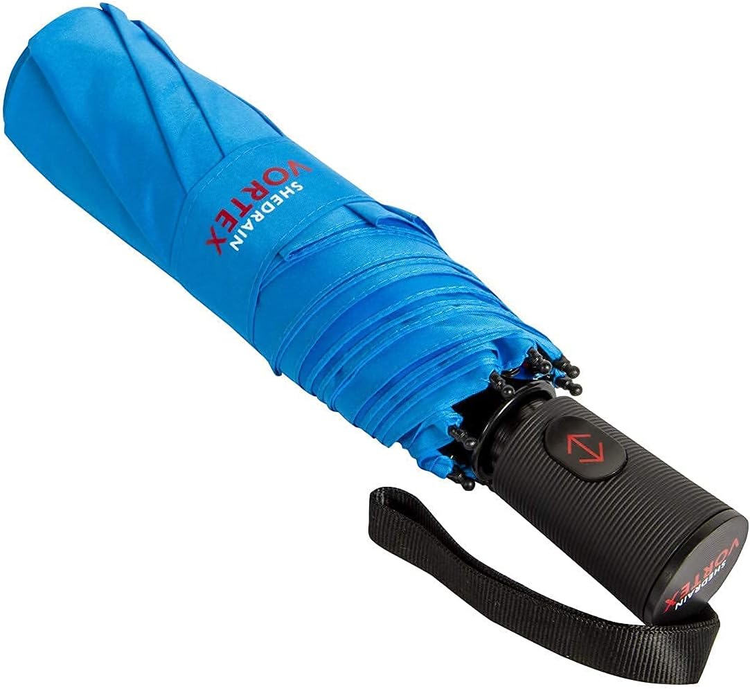 ShedRain Vortex Compact Folding Travel Umbrella – Push-Button Open & Close, Vented Double Canopy, Protects from Rain, Sun, & Wind - Image 9