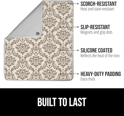 Vista 95 de Gorilla Grip - Funda reflectante de silicona para tabla de planchar