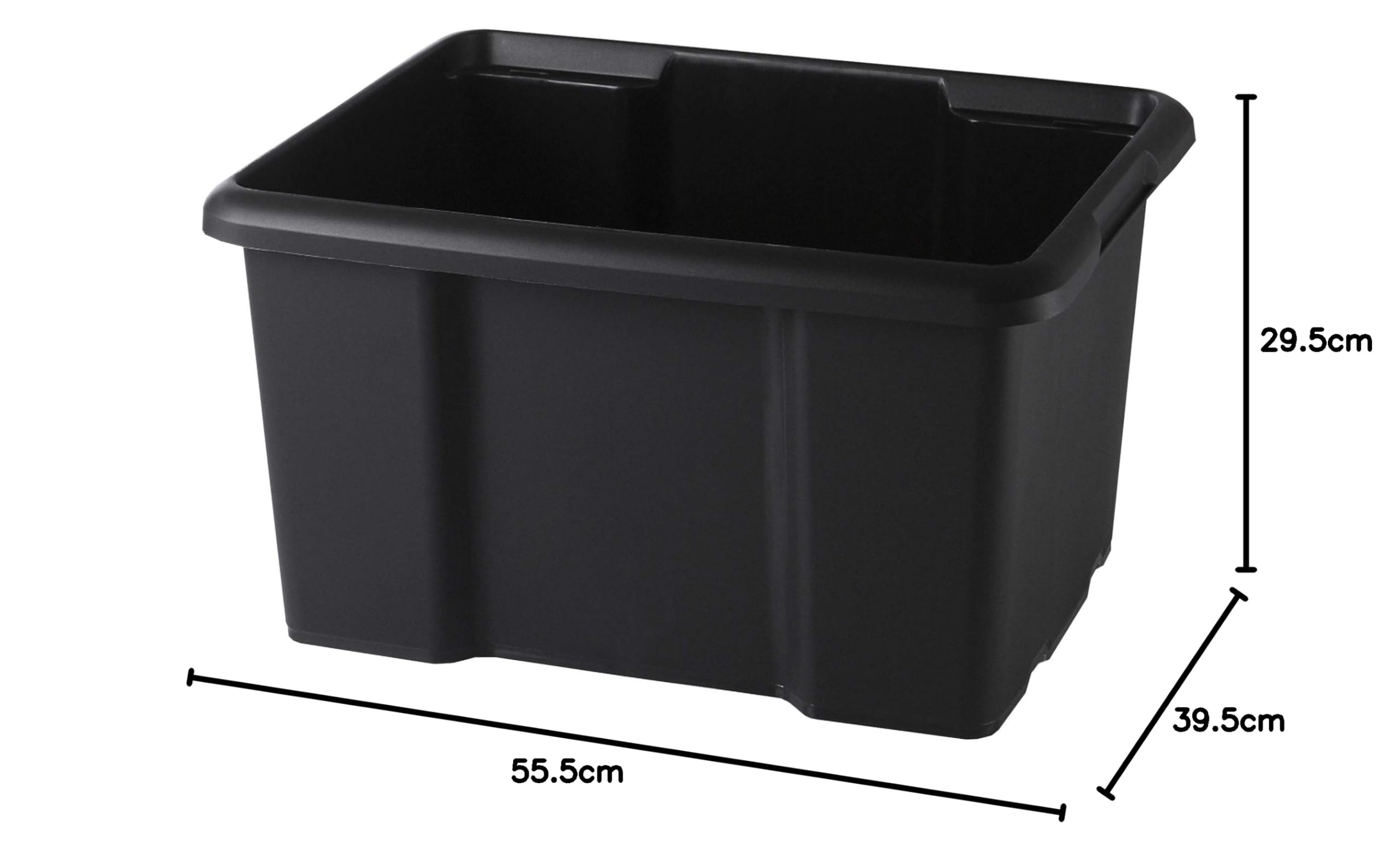 SUNDIS 15L kunststof opbergbox, set van 10, zwart, L.38xB.29xH19.5cm SUNDIS 15L kunststof opbergbox, set van 10, zwart, L.38xB.29xH19.5cm