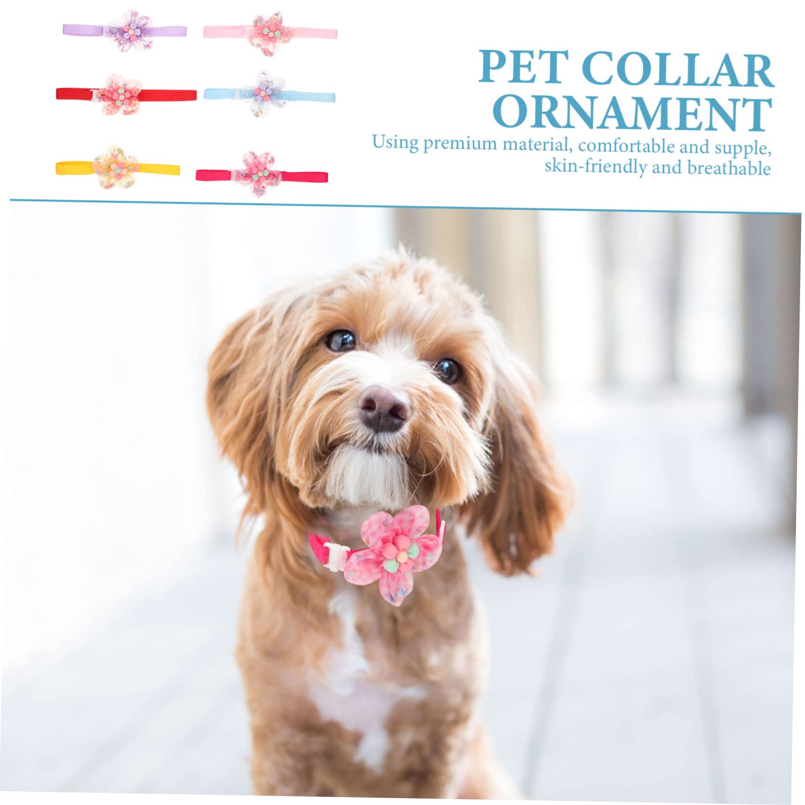 VANZACK 30pezzi Collare Per Gatti e Cani Design Di Fiori e Lavabile Decorazione Per Animali Domestici Collare Morbido e Traspirante Accessorio Festivo Per Cuccioli e Gatti