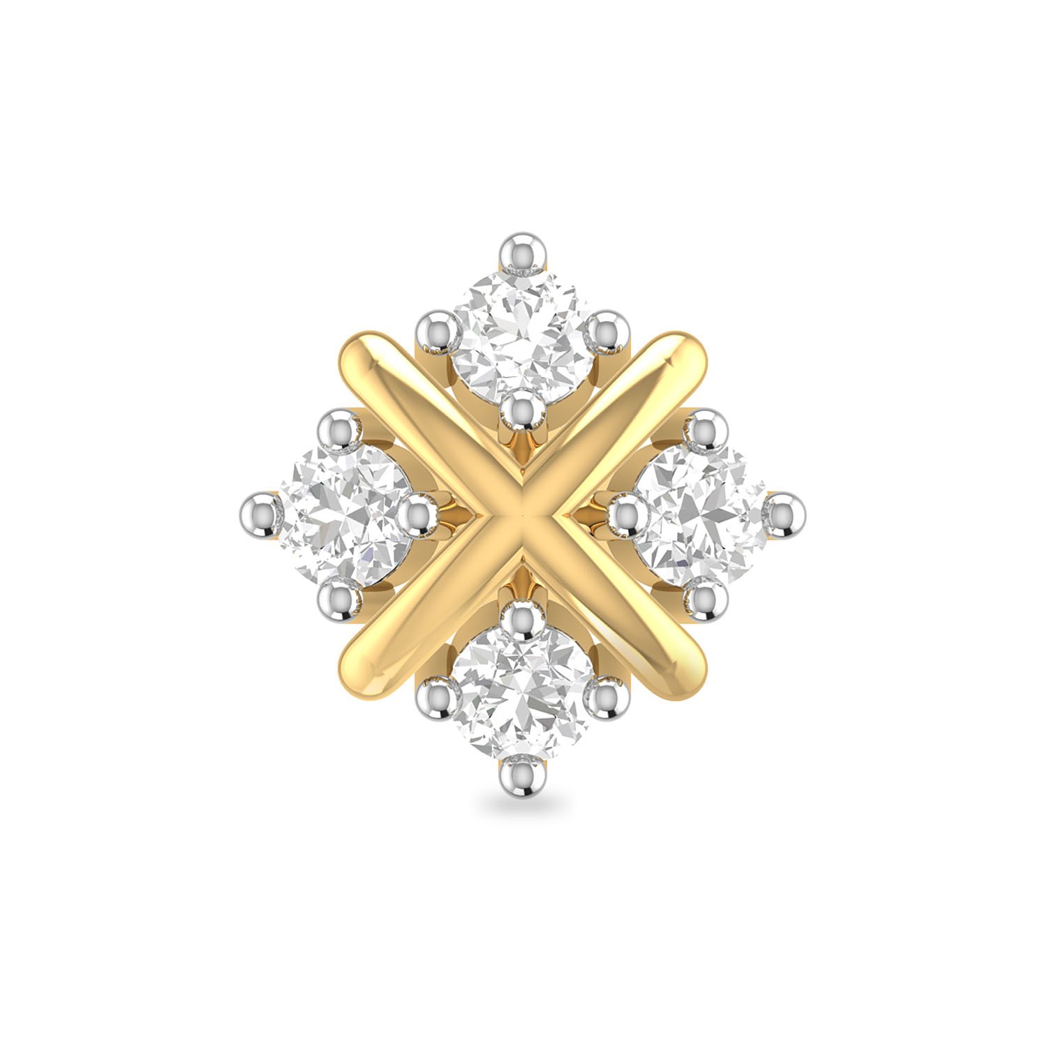 The Kallen 18KT Yellow Gold and Diamond Nose Pin for Women