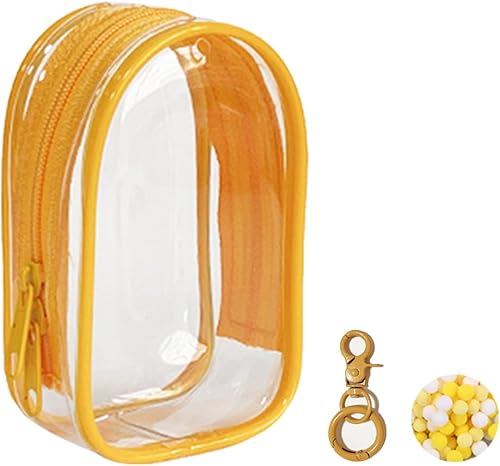 Miniatura 12 de Bolsa de exhibición transparente con llavero, caja misteriosa, mini figuras, estuche de transporte, bolsa de llavero, dijes para coleccionables