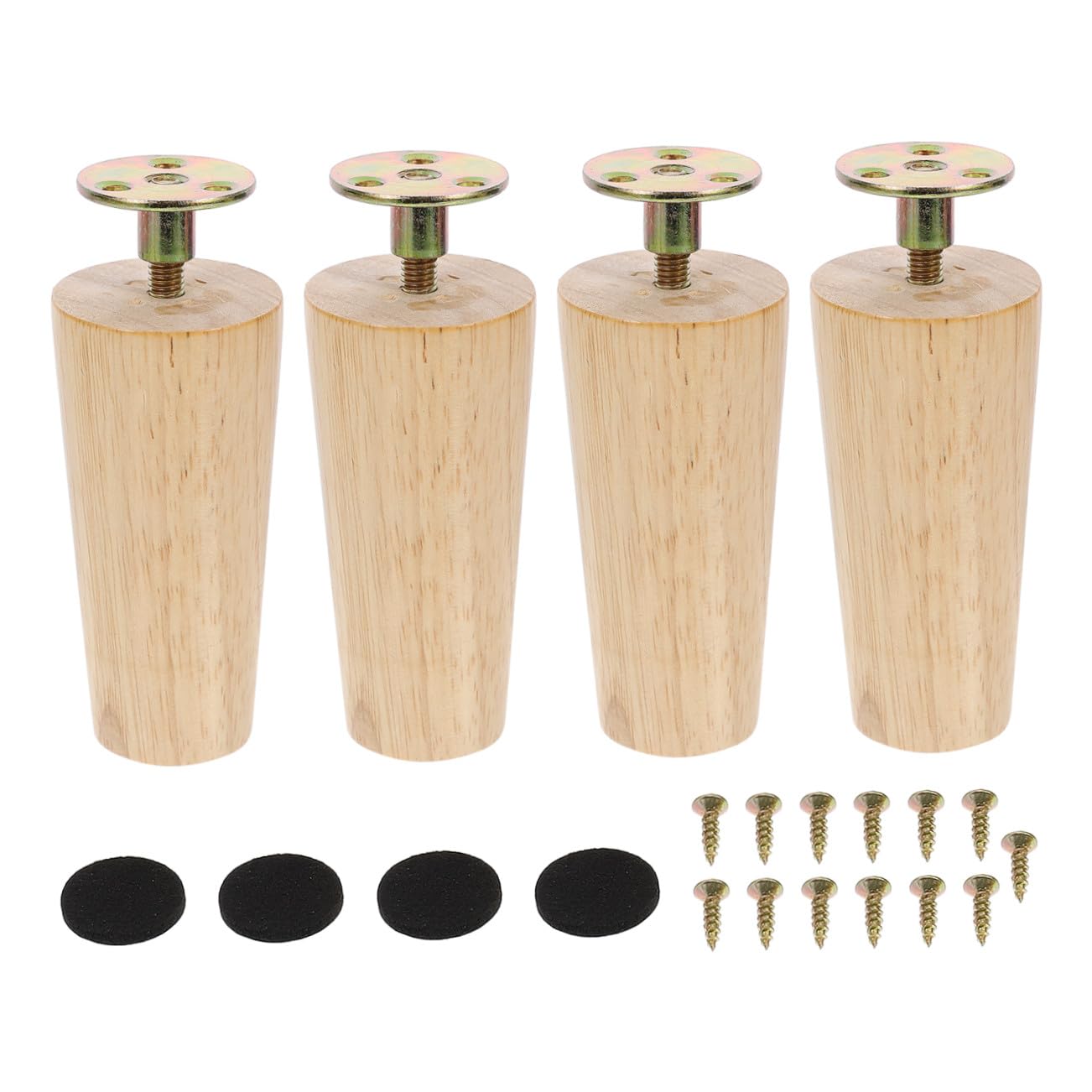 Pieds de meubles en bois massif pour table basse et canapé de salon