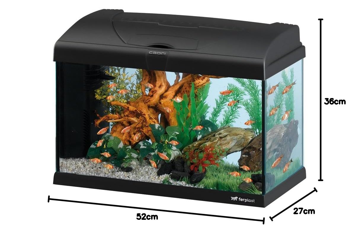 Ferplast 65015017 Capri 50 akwarium, 52 x 27 x 36 cm, 40 l, czarny